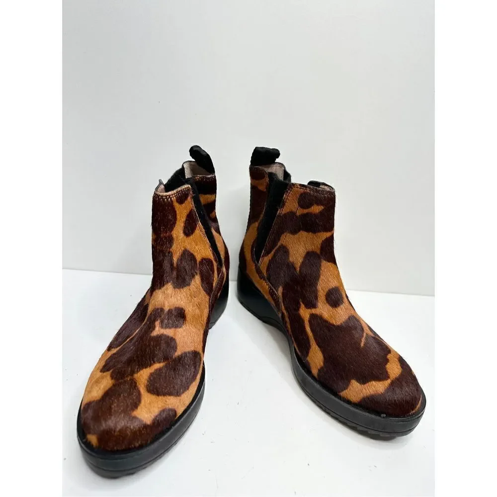 Louise et Cie Zareb Genuine Calf Hair‎ Womens 5.5 Platform Bootie Cognac Boots